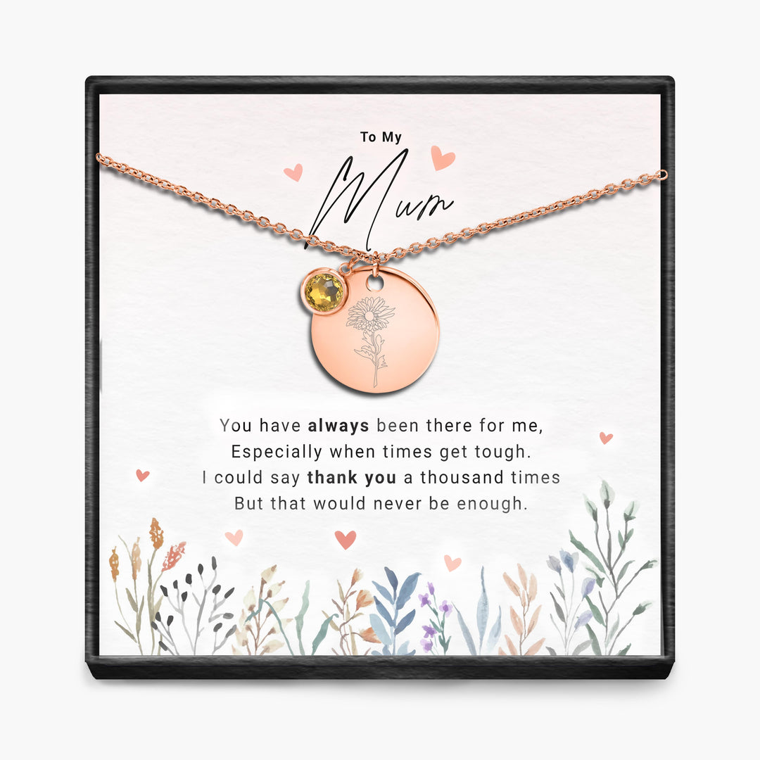 A Thousand Thanks -  Birth Month Pendant Necklace