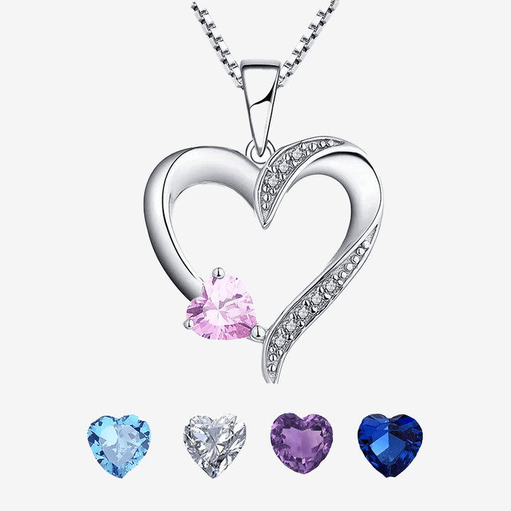 More In Love With You - Sterling Silver Sacred Heart Necklace - 5 Colours