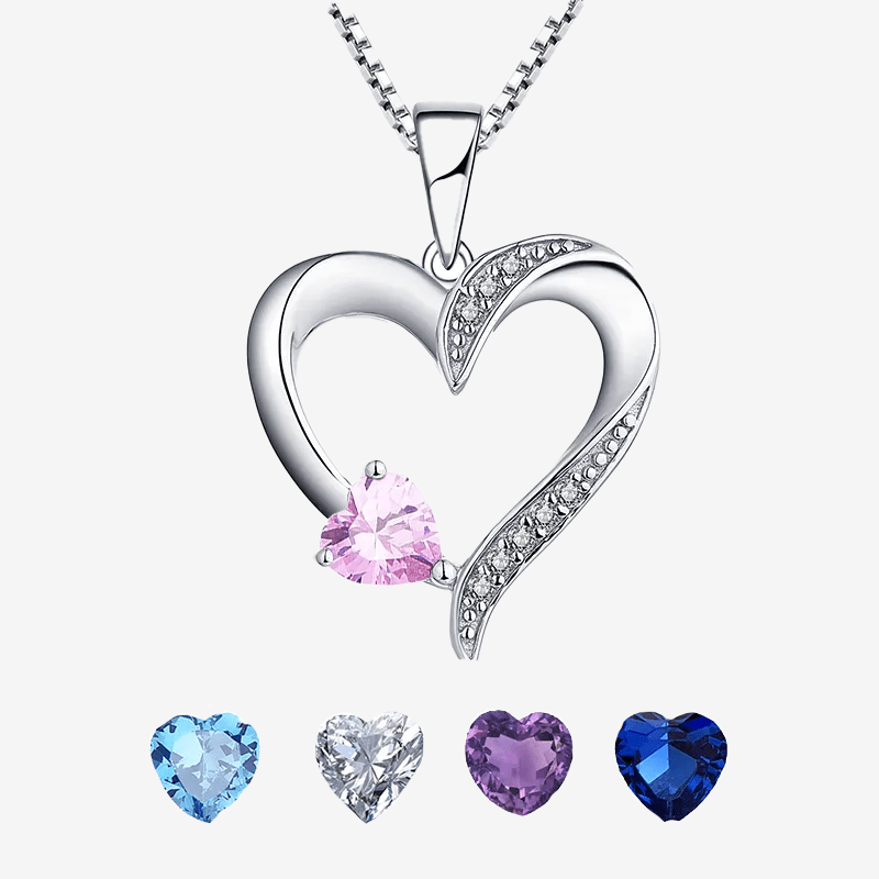 My Whole Life - Sterling Silver Sacred Heart Necklace - 5 Colours