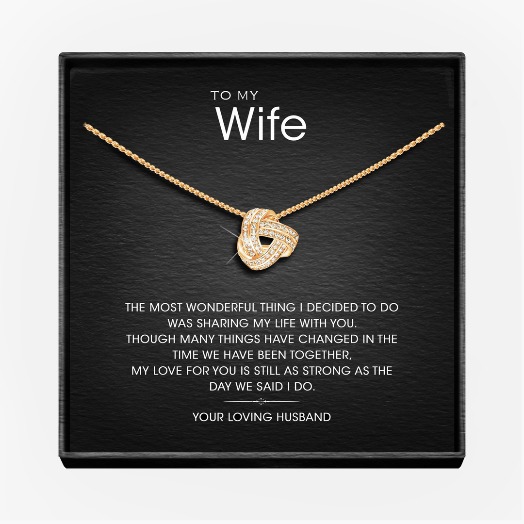 To My Wonderful Wife - Infinity Knot Necklace