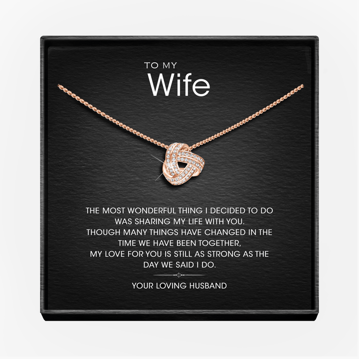 To my Wife - Infinity Knot Necklace