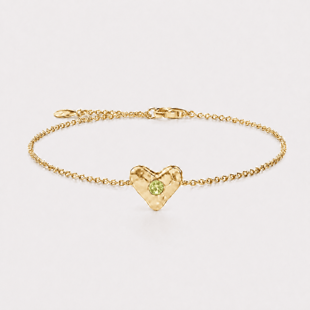 Birthstone Heart Bracelet
