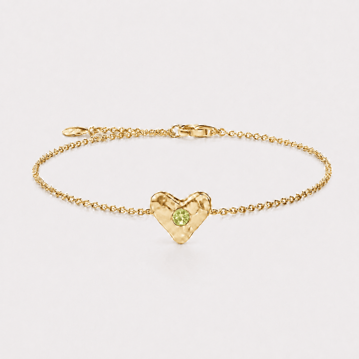 Birthstone Heart Bracelet