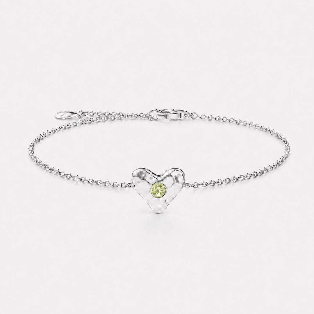 Birthstone Heart Bracelet
