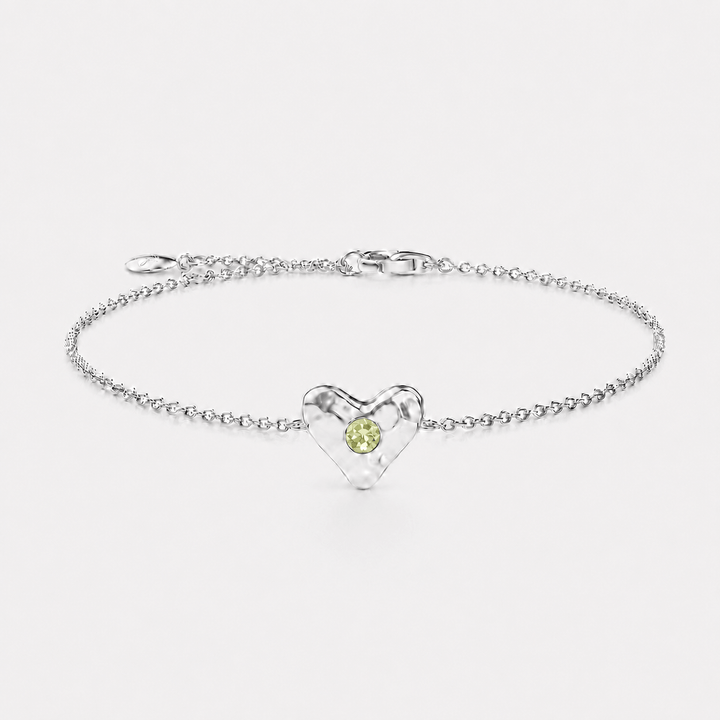 Birthstone Heart Bracelet
