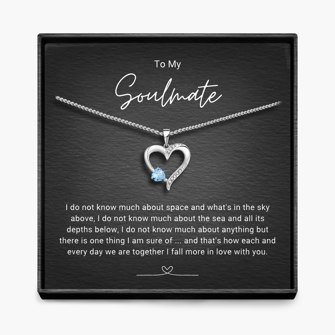 More In Love With You - Sterling Silver Sacred Heart Necklace - 5 Colours