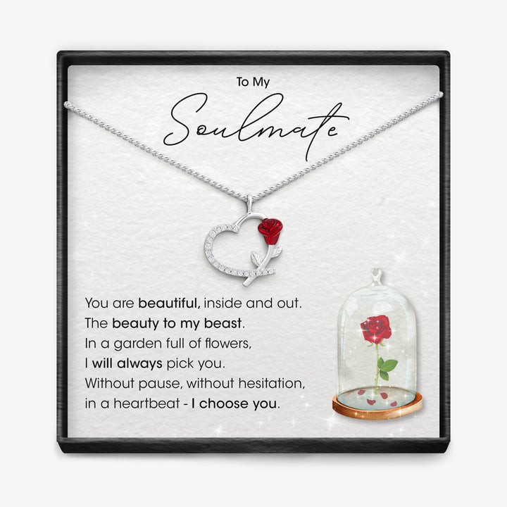 Soulmate - Rose Heart Necklace