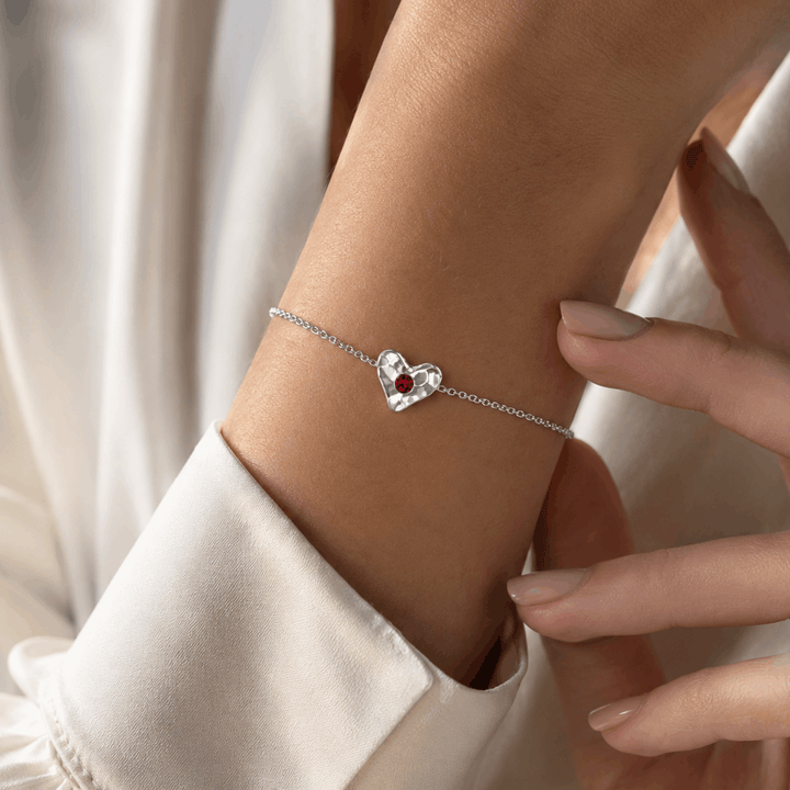 Birthstone Heart Bracelet