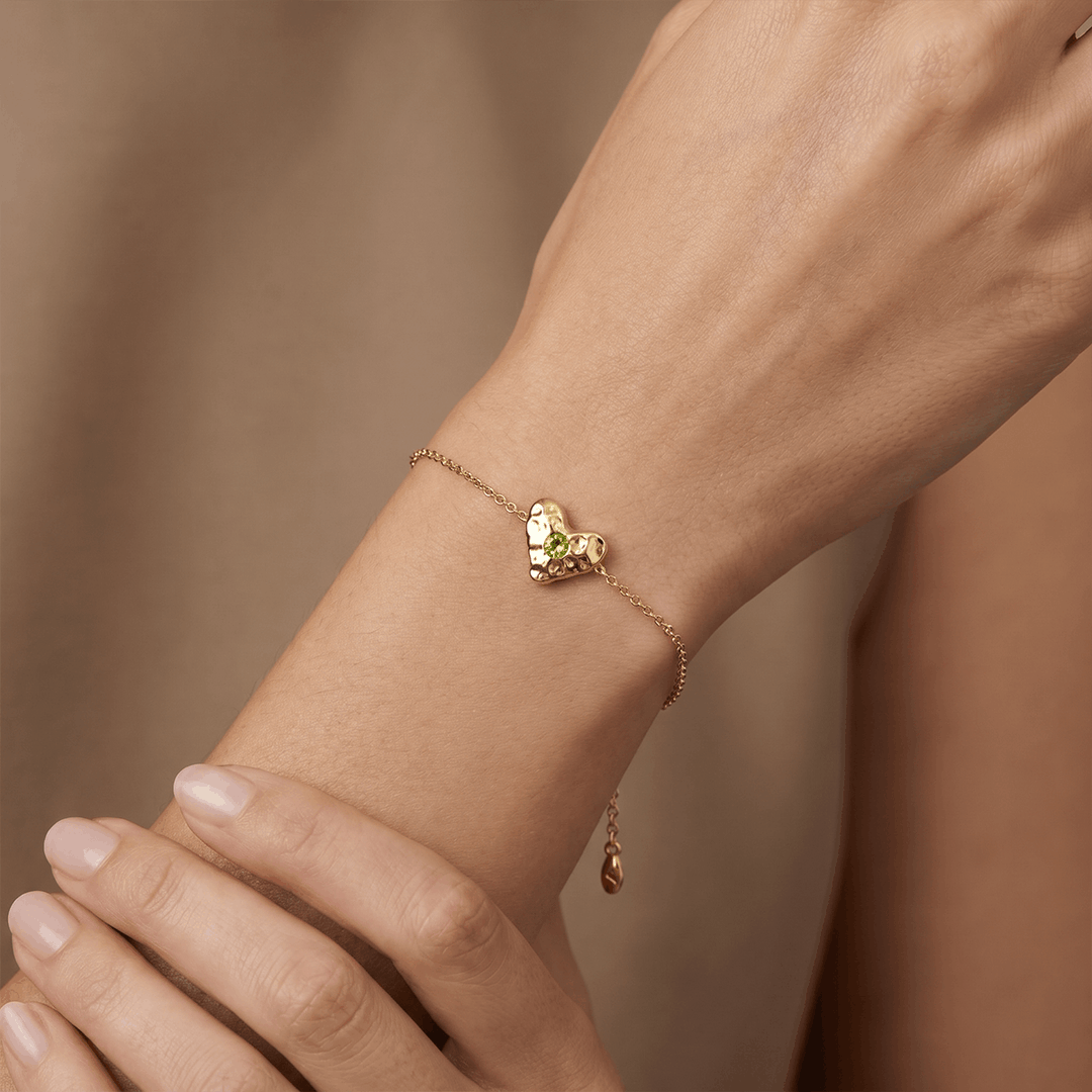 Birthstone Heart Bracelet
