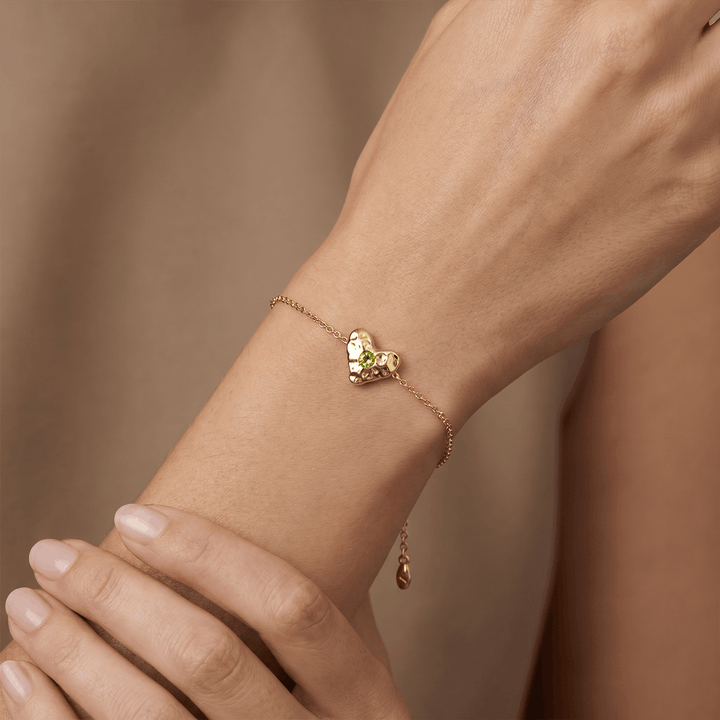 Birthstone Heart Bracelet