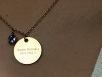 To My Best Friend -  Birth Month Pendant Necklace