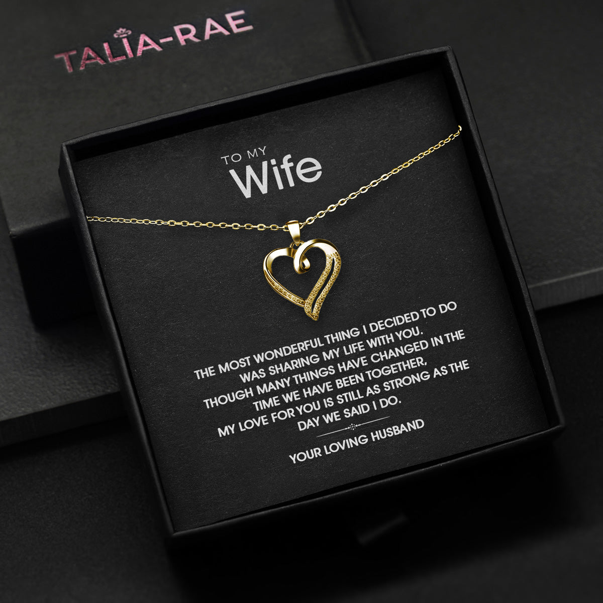 Heart necklace best sale for wife