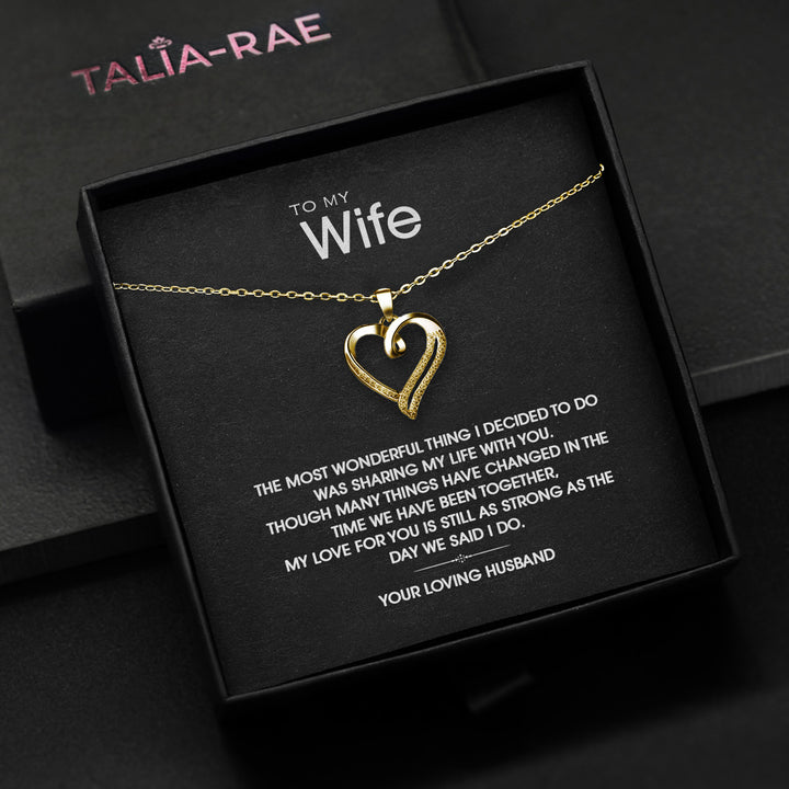 To My Wife - Love Heart Necklace