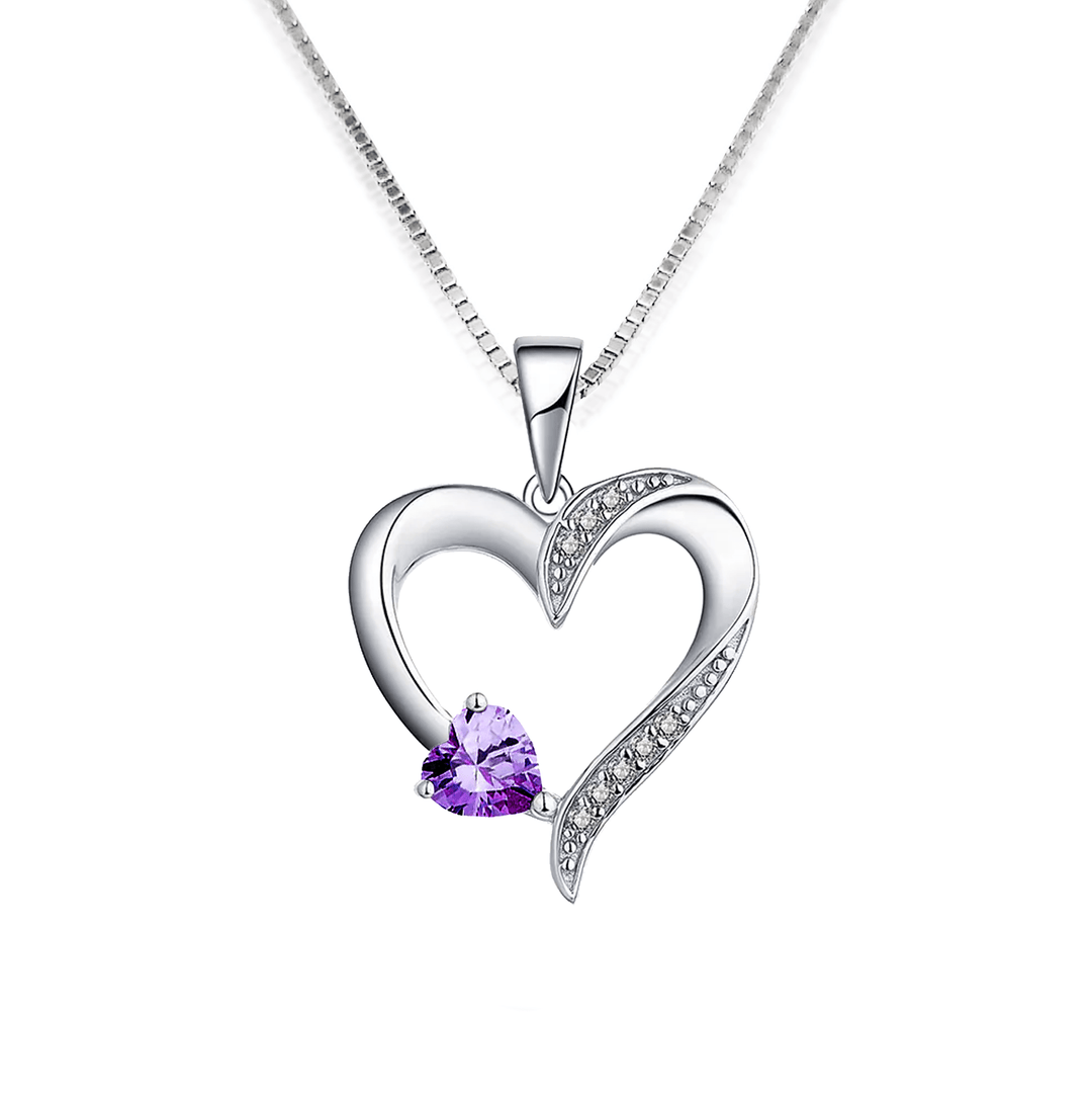"With All My Heart" - Sterling Silver Sacred Heart Necklace - 5 Colours