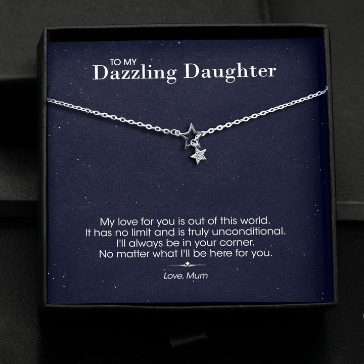 To My Dazzling Daughter - Sterling Silver Star Necklace