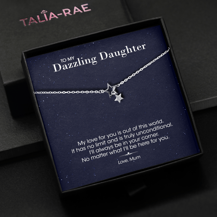 To My Dazzling Daughter - Sterling Silver Star Necklace