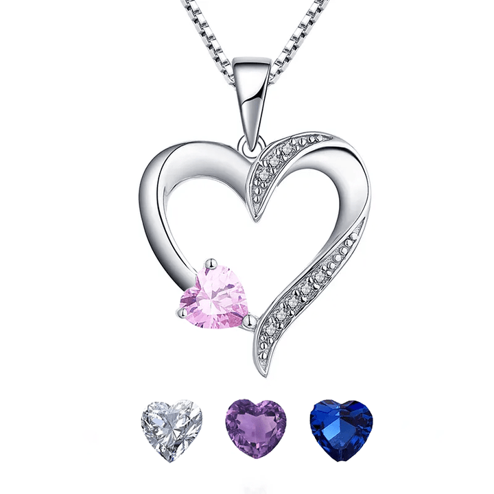"With All My Heart" - Sterling Silver Sacred Heart Necklace - 5 Colours