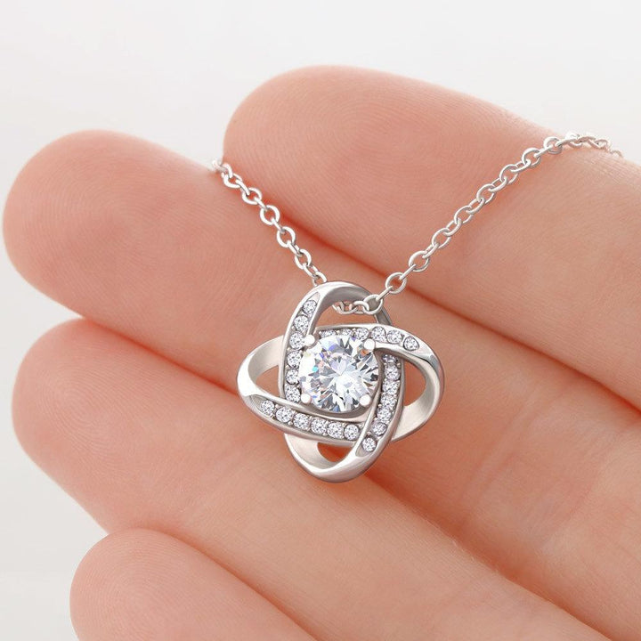 Forever and Always Silver Love knot necklace