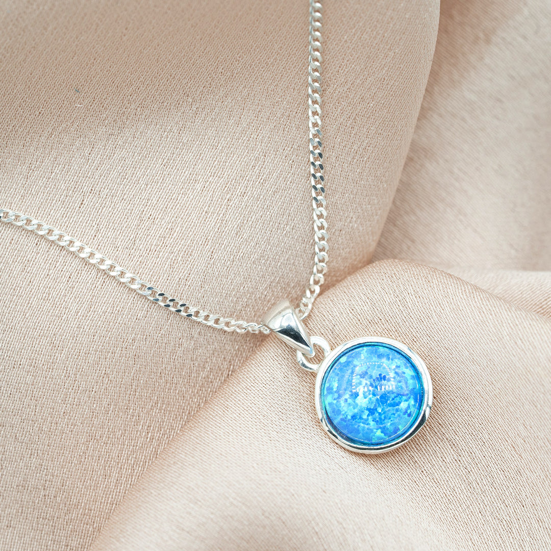 Gemina Blue Opal Pendant