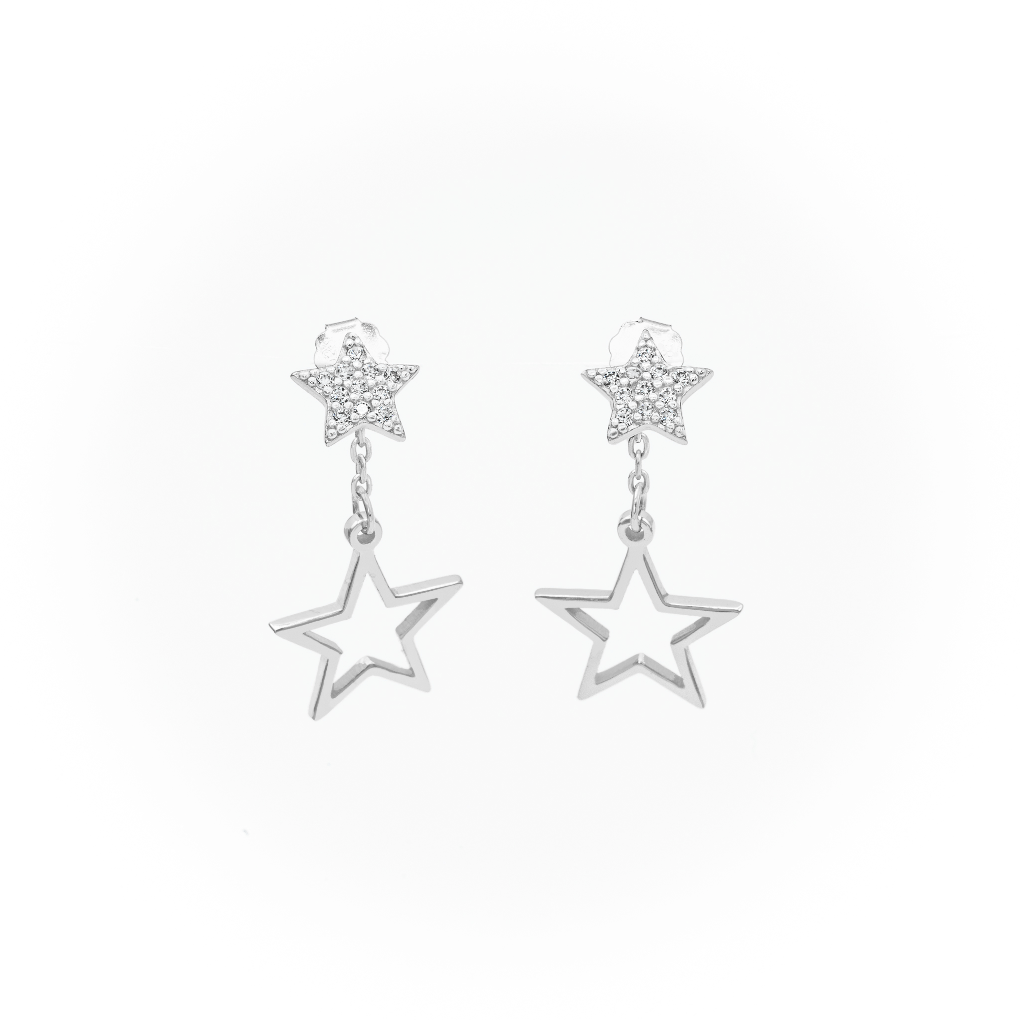 Dazzling Star Earrings - Silver – Talia-Rae