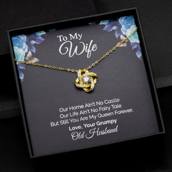 "To my Wife" - Silver Love knot necklace