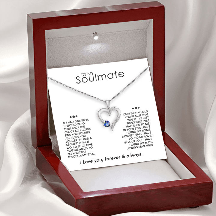 SOULMATE "ONE WISH" Sterling Silver Sacred Heart Necklace - 5 Colours
